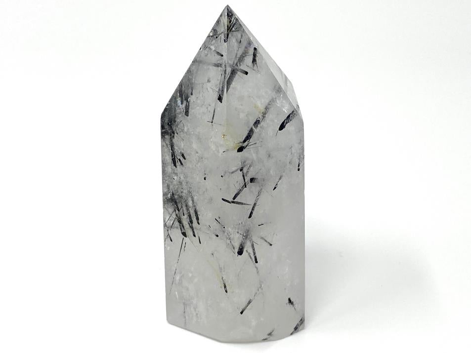 Quartz With Tourmaline Crystal Point Large 7.6cm