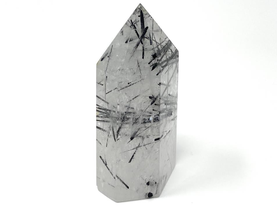 Quartz With Tourmaline Crystal Point Large 7.6cm