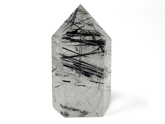 Quartz With Tourmaline Crystal Point Large 7.6cm