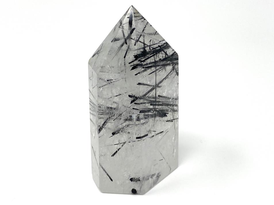 Quartz With Tourmaline Crystal Point Large 7.6cm