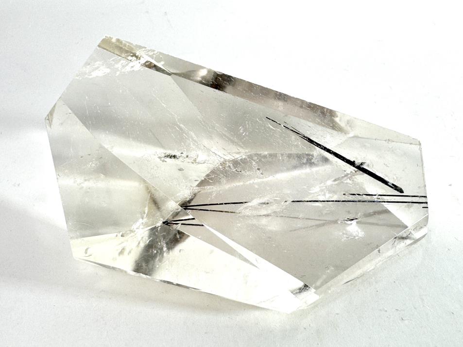 Quartz with Tourmaline Crystal Faceted 8cm