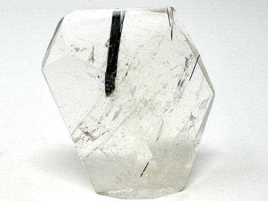 Quartz with Tourmaline Crystal Faceted 6.6cm