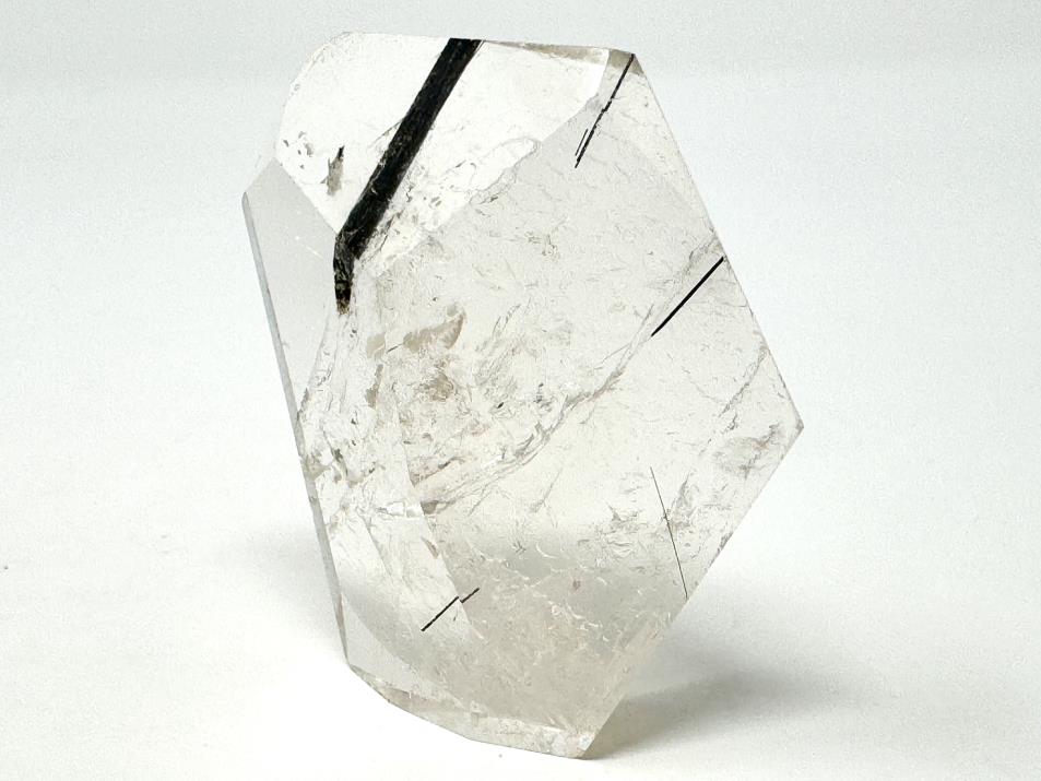 Quartz with Tourmaline Crystal Faceted 6.6cm