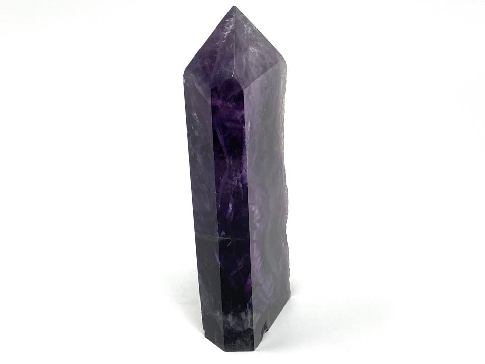 Purple Rainbow Fluorite Crystal Wave Point 12.7cm