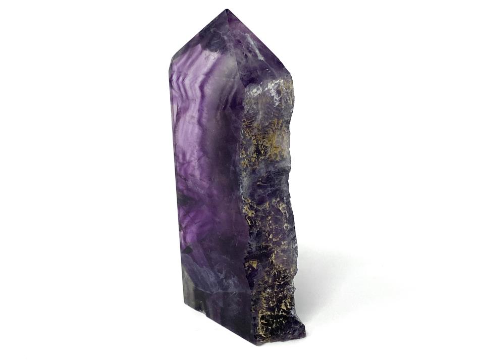 Purple Rainbow Fluorite Crystal Wave Point 12.7cm