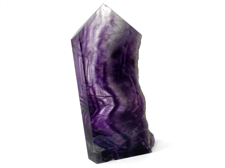 Purple Rainbow Fluorite Crystal Wave Point 12.7cm