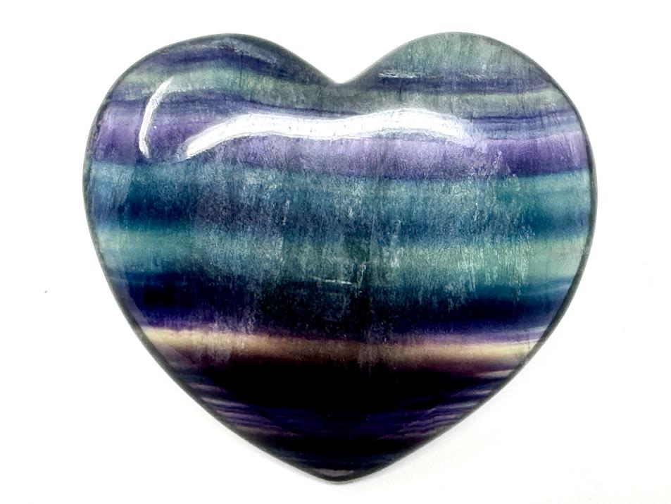 Rainbow Fluorite Crystal Heart Large 9.4cm