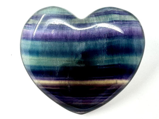 Rainbow Fluorite Crystal Heart Large 9.4cm