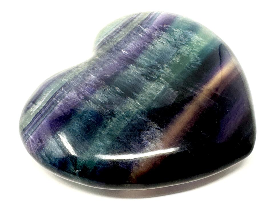 Rainbow Fluorite Crystal Heart Large 9.4cm