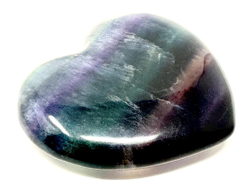 Rainbow Fluorite Crystal Heart Large 9.4cm