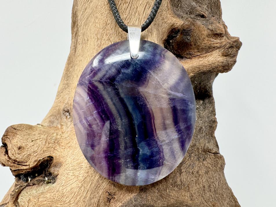 Rainbow Fluorite Pendant Oval Large 4.8cm