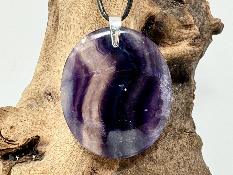 Rainbow Fluorite Pendant Oval Large 4.9cm