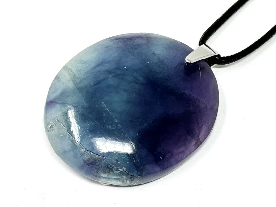 Rainbow Fluorite Pendant Oval 4.3cm