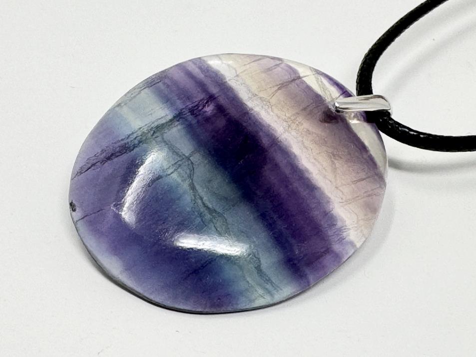 Rainbow Fluorite Pendant Oval 3.9cm