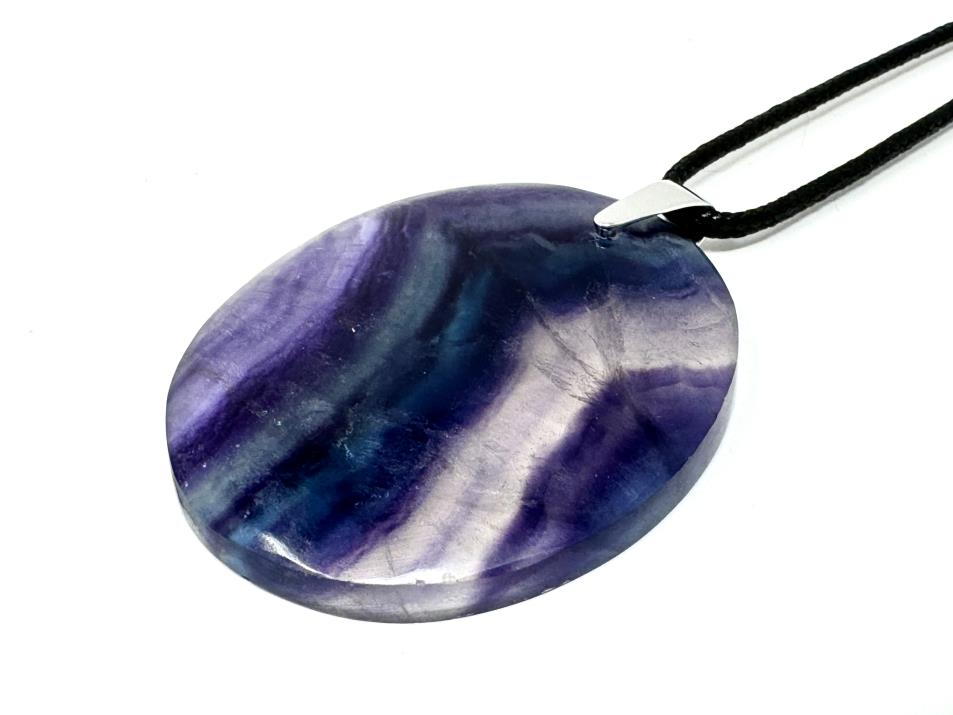 Rainbow Fluorite Pendant Oval Large 4.8cm