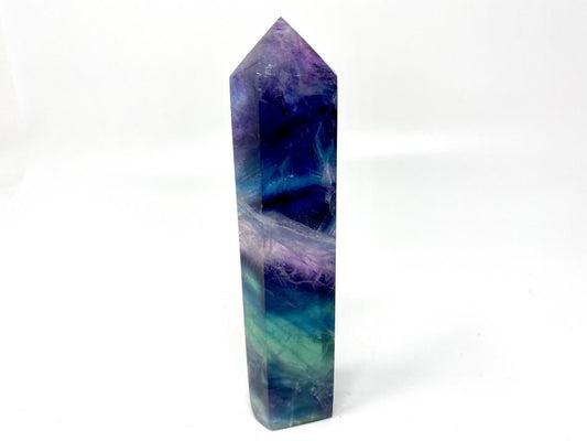 Rainbow Fluorite Crystal Point 13cm