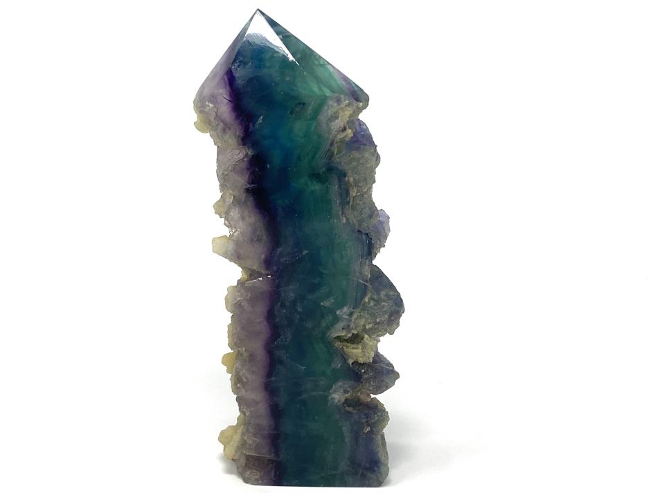 Rainbow Fluorite Crystal Wave Point Large 16cm