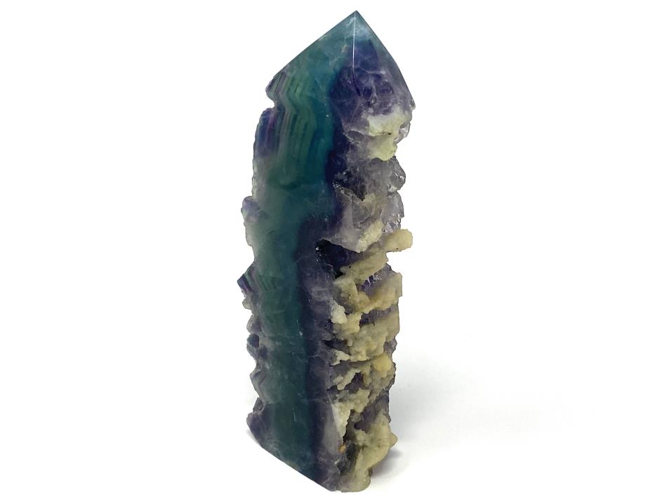 Rainbow Fluorite Crystal Wave Point Large 16cm