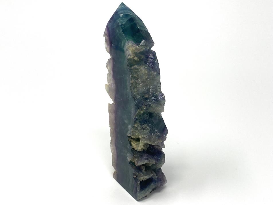 Rainbow Fluorite Crystal Wave Point Large 16cm