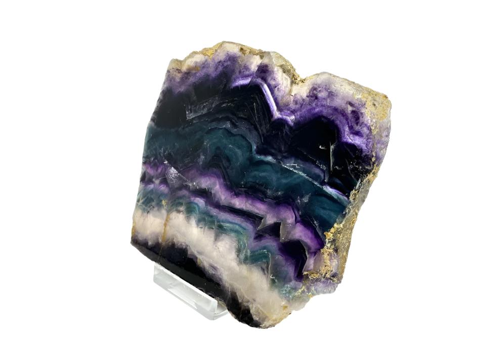 Rainbow Fluorite Crystal Slice 11.7cm