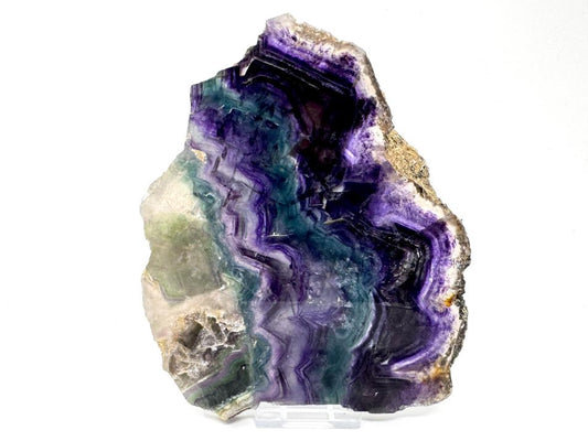 Rainbow Fluorite Crystal Slice Large 15.4cm