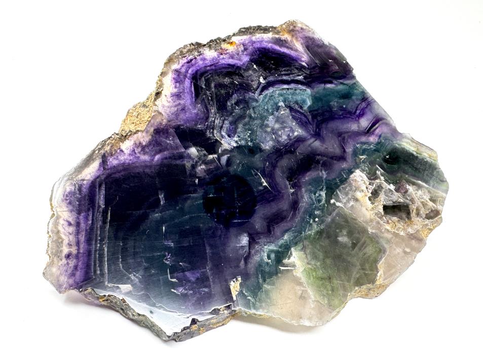 Rainbow Fluorite Crystal Slice Large 15.4cm