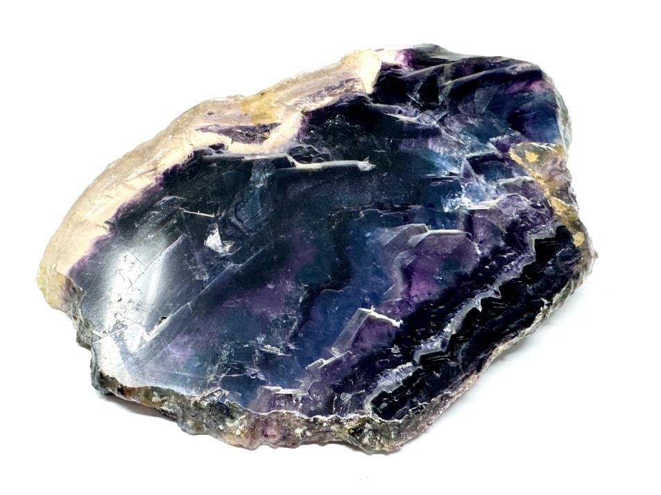 Rainbow Fluorite Crystal Slice 12cm