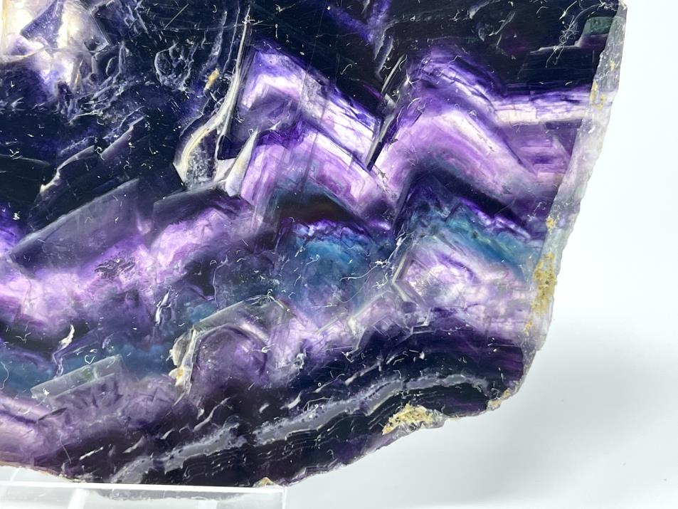 Rainbow Fluorite Crystal Slice Large 14.2cm