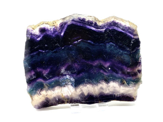 Rainbow Fluorite Crystal Slice Large 13.2cm