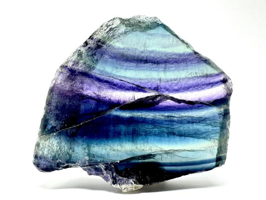 Rainbow Fluorite Crystal Slice 6.8cm