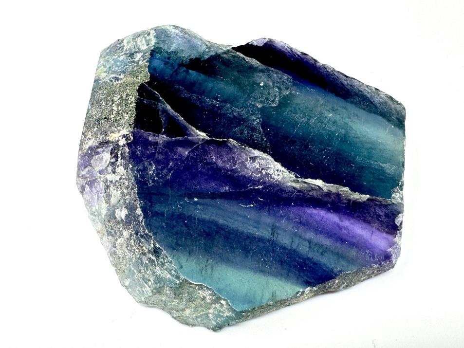 Rainbow Fluorite Crystal Slice 6.8cm