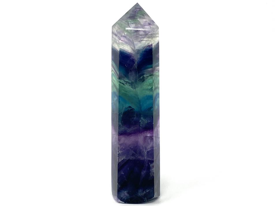 Rainbow Fluorite Crystal Point Large 15.5cm