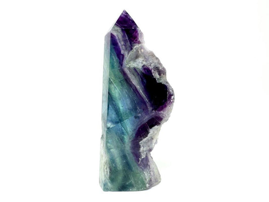 Rainbow Fluorite Crystal Wave Point 13.7cm