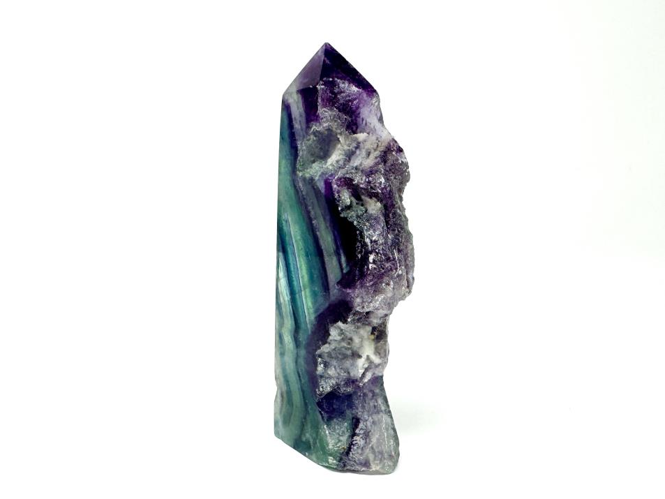 Rainbow Fluorite Crystal Wave Point 13.7cm