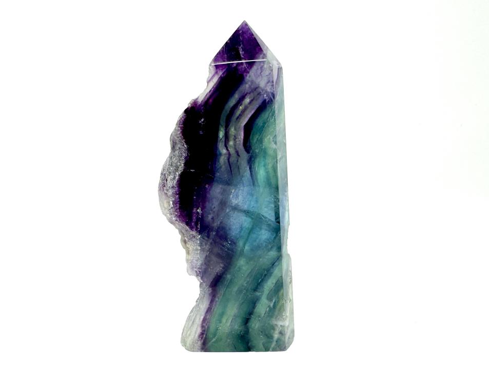 Rainbow Fluorite Crystal Wave Point 13.7cm