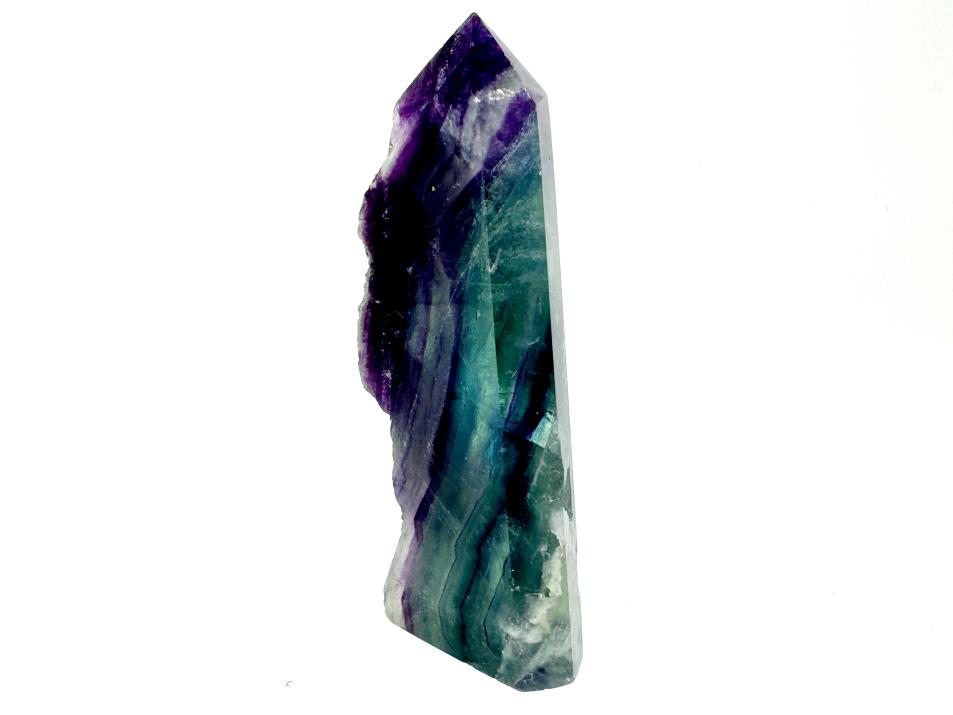 Rainbow Fluorite Crystal Wave Point 13.7cm