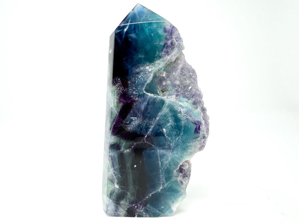 Rainbow Fluorite Crystal Wave Point Large 15.8cm