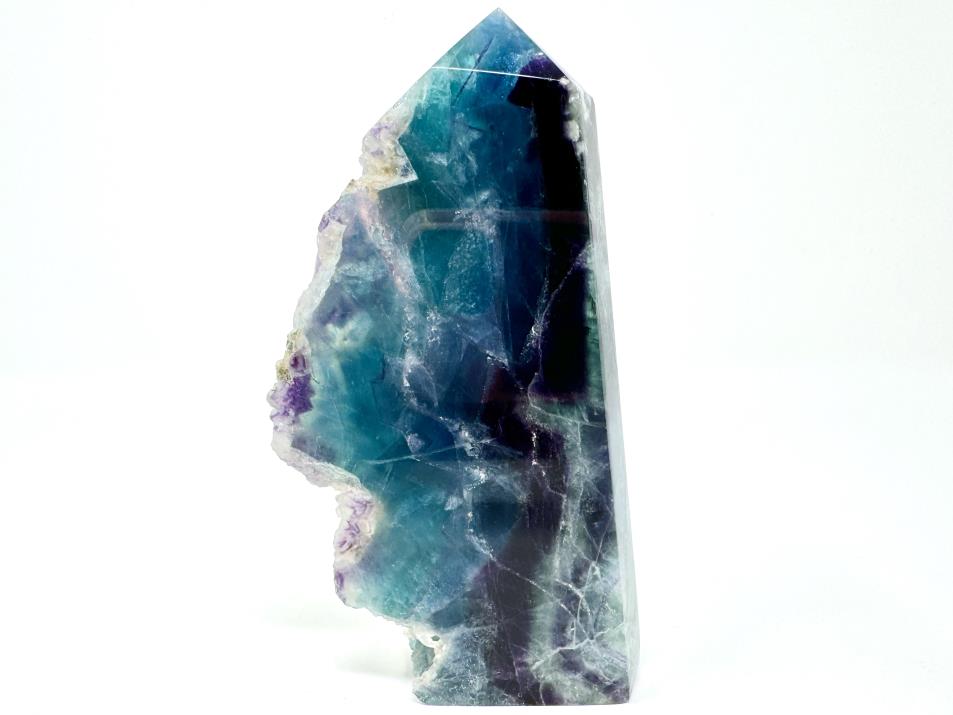 Rainbow Fluorite Crystal Wave Point Large 15.8cm