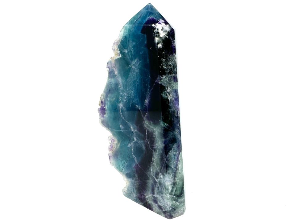 Rainbow Fluorite Crystal Wave Point Large 15.8cm