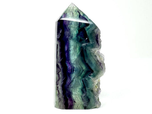 Rainbow Fluorite Crystal Wave Point 12.9cm