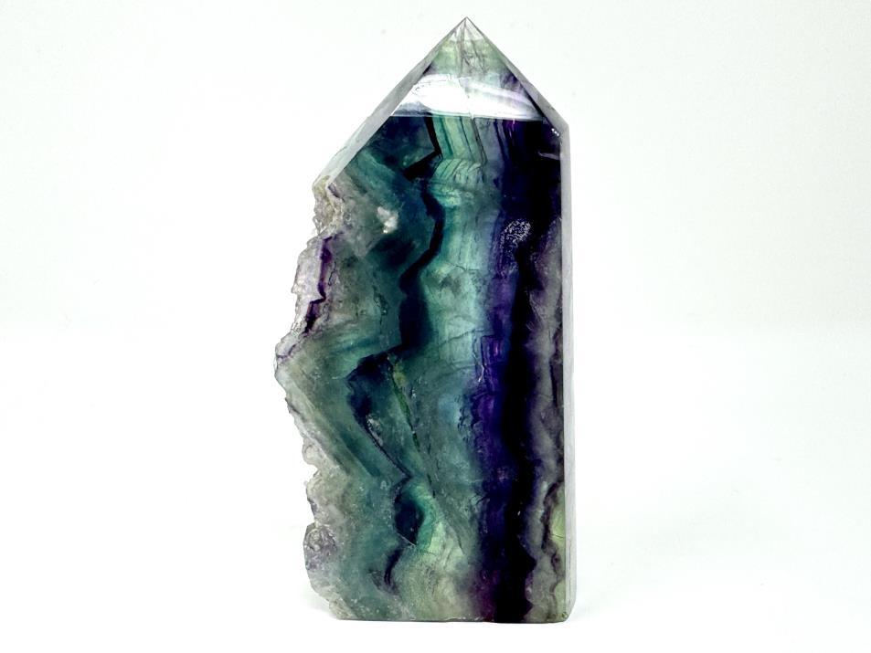 Rainbow Fluorite Crystal Wave Point 12.9cm