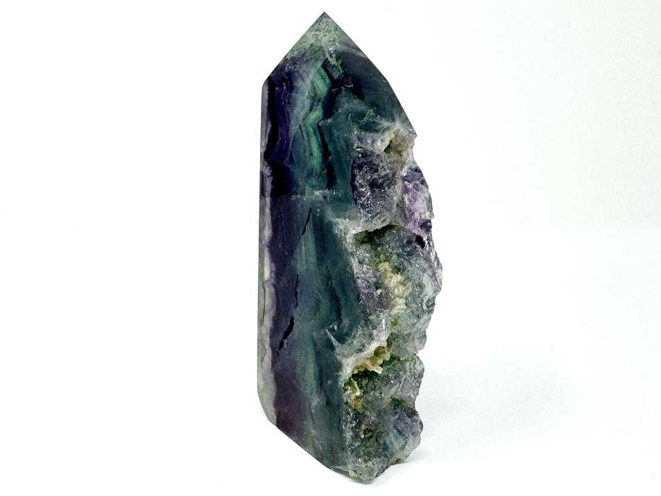 Rainbow Fluorite Crystal Wave Point 12.9cm