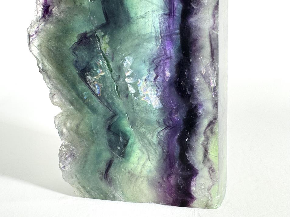 Rainbow Fluorite Crystal Wave Point 12.9cm