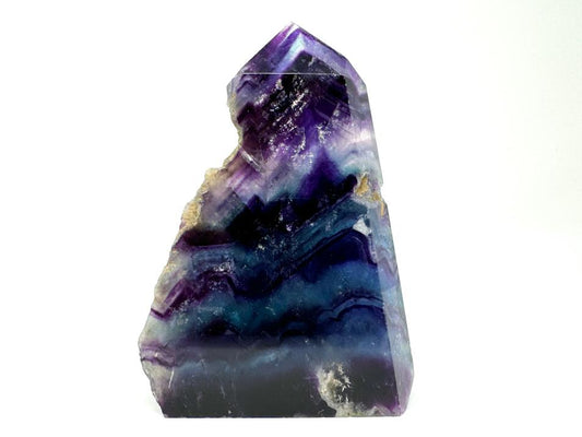 Rainbow Fluorite Crystal Wave Point 11.2cm