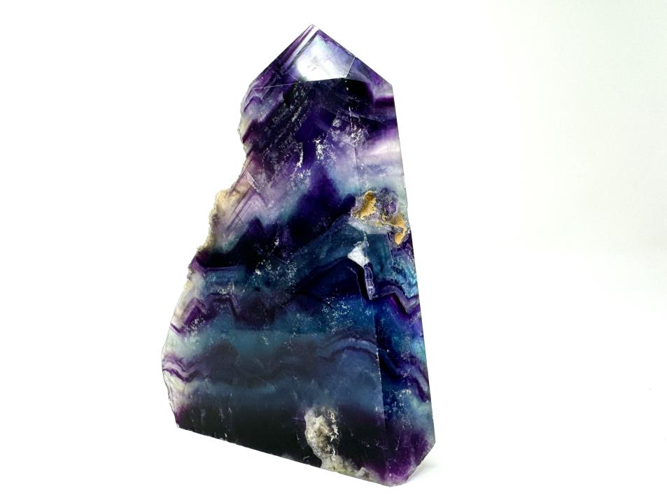 Rainbow Fluorite Crystal Wave Point 11.2cm