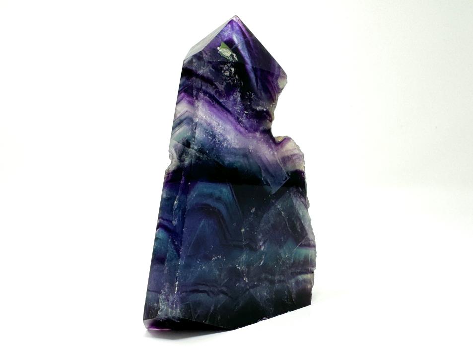 Rainbow Fluorite Crystal Wave Point 11.2cm