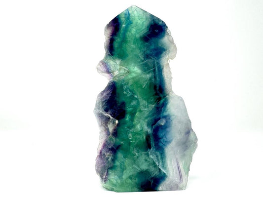 Rainbow Fluorite Crystal Wave Point Large 15.5cm