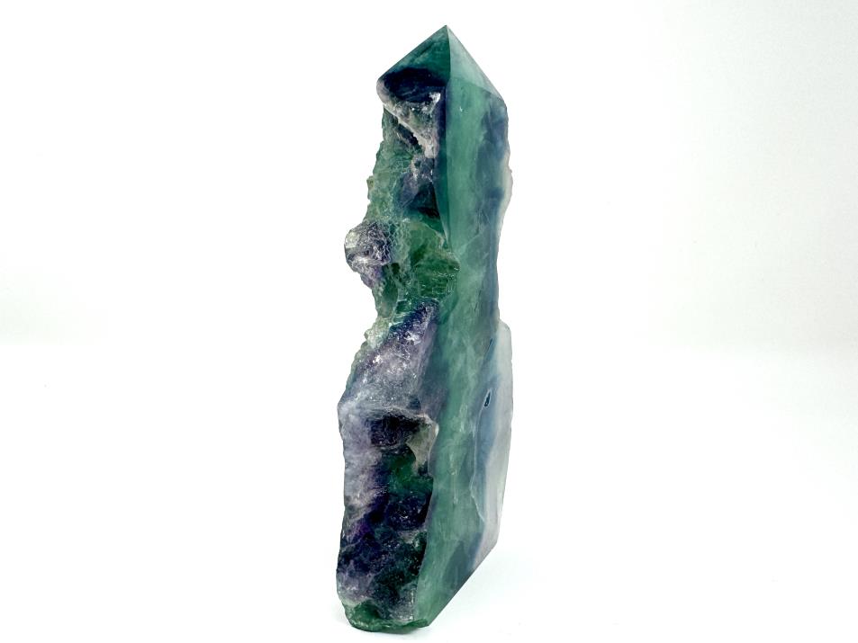 Rainbow Fluorite Crystal Wave Point Large 15.5cm