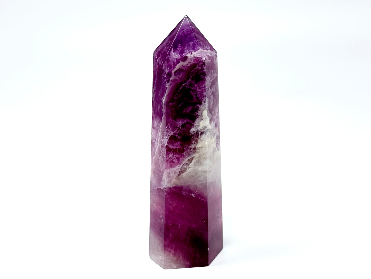 Raspberry Fluorite Crystal Point 11.4cm