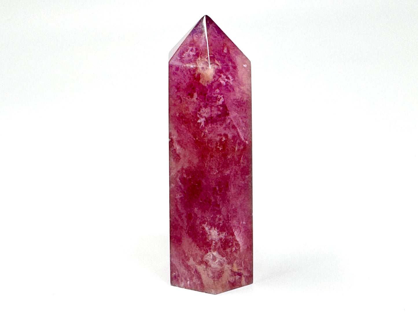 Raspberry Fluorite Crystal Point 7.9cm